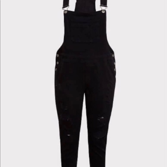 Torrid Black Overalls Size 16 or 18. NWT - Picture 2 of 8